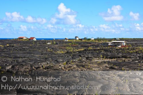 Houses and lava